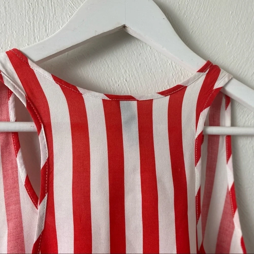 Divided. Hi/Low. Top. Red/White. Stripes Sz 4. - Picture 7 of 9
